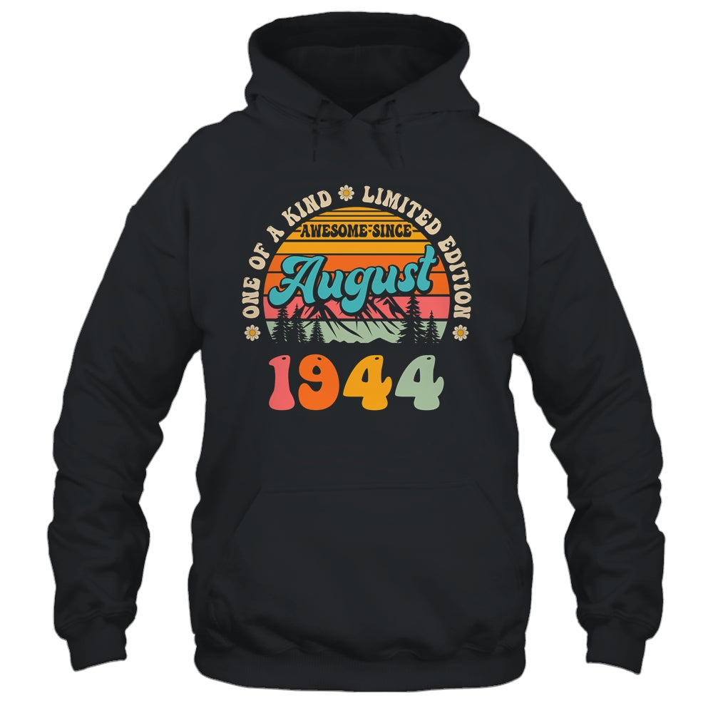 80 Years Old Awesome Since August 1944 80th Birthday Groovy Shirt & Tank Top | teecentury
