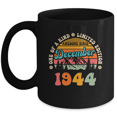 80 Years Old Awesome Since December 1944 80th Birthday Groovy Mug | teecentury