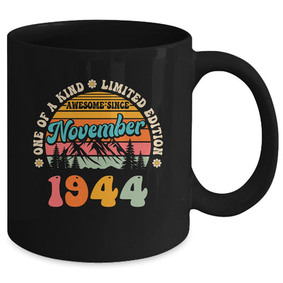 80 Years Old Awesome Since November 1944 80th Birthday Groovy Mug | teecentury