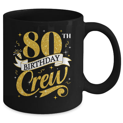 80th Birthday Crew 80th Bday Party Squad Friends Crown Funny Mug | teecentury
