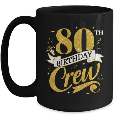 80th Birthday Crew 80th Bday Party Squad Friends Crown Funny Mug | teecentury