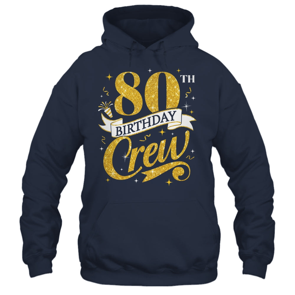 80th Birthday Crew 80th Bday Party Squad Friends Crown Funny Shirt & Tank Top | teecentury