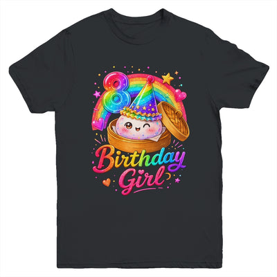 8Th Birthday Girl Dumpling Kawaii Pastel Anime 8 Years Old Youth Shirt | teecentury