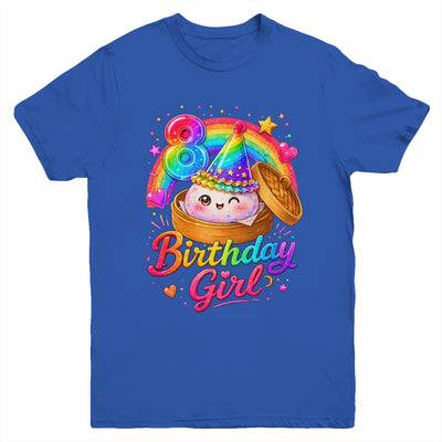 8Th Birthday Girl Dumpling Kawaii Pastel Anime 8 Years Old Youth Shirt | teecentury