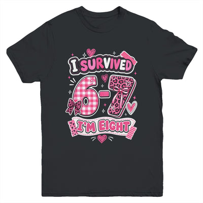 8Th Birthday I Survived 6 7 Now I’m 8 Girls Birthday Youth Shirt | teecentury
