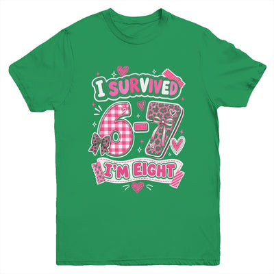 8Th Birthday I Survived 6 7 Now I’m 8 Girls Birthday Youth Shirt | teecentury