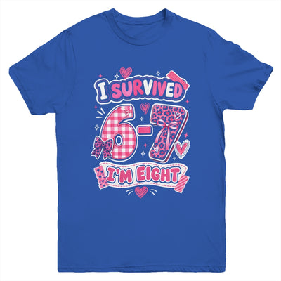 8Th Birthday I Survived 6 7 Now I’m 8 Girls Birthday Youth Shirt | teecentury