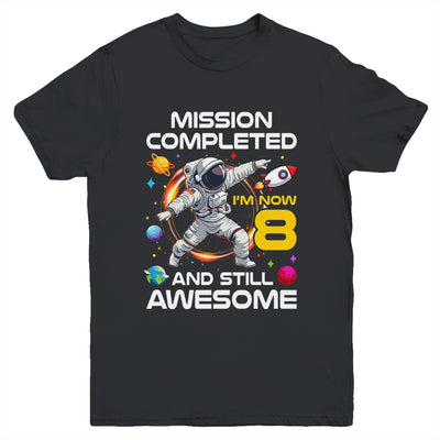 8th Birthday Astronaut 8 Years Old Outer Space Birthday Youth Shirt | teecentury