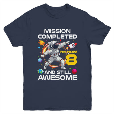 8th Birthday Astronaut 8 Years Old Outer Space Birthday Youth Shirt | teecentury