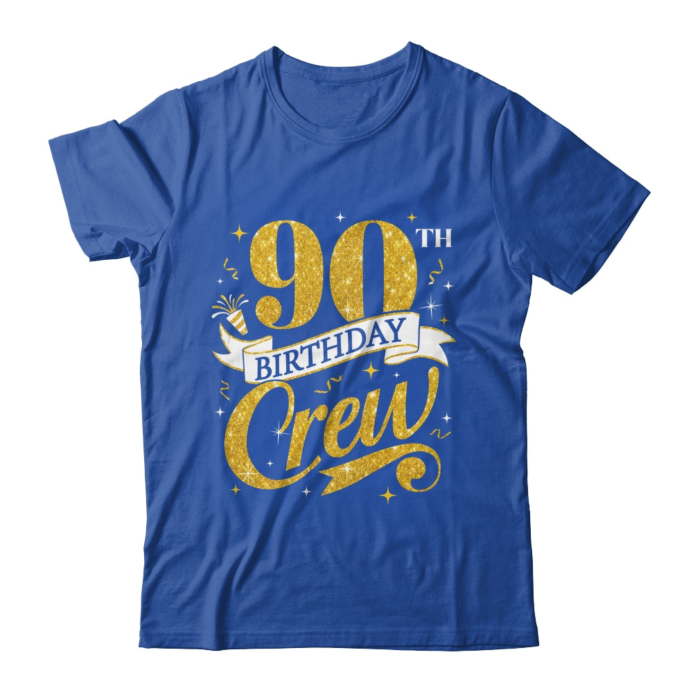 90th Birthday Crew 90th Bday Party Squad Friends Crown Funny Shirt & Tank Top | teecentury