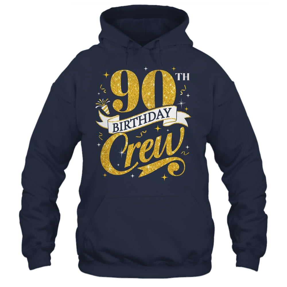 90th Birthday Crew 90th Bday Party Squad Friends Crown Funny Shirt & Tank Top | teecentury