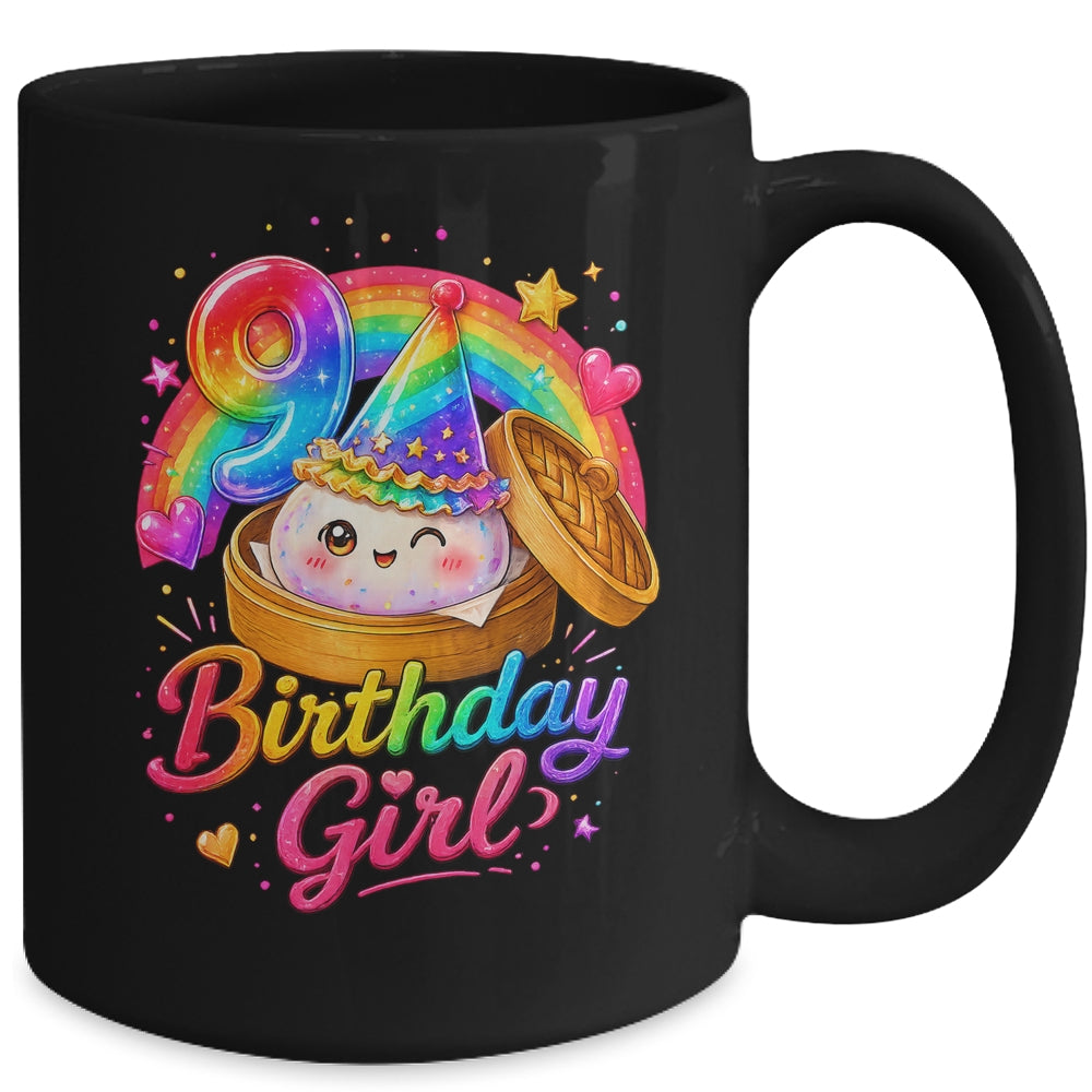 9Th Birthday Girl Dumpling Kawaii Pastel Anime 9 Years Old Mug | teecentury