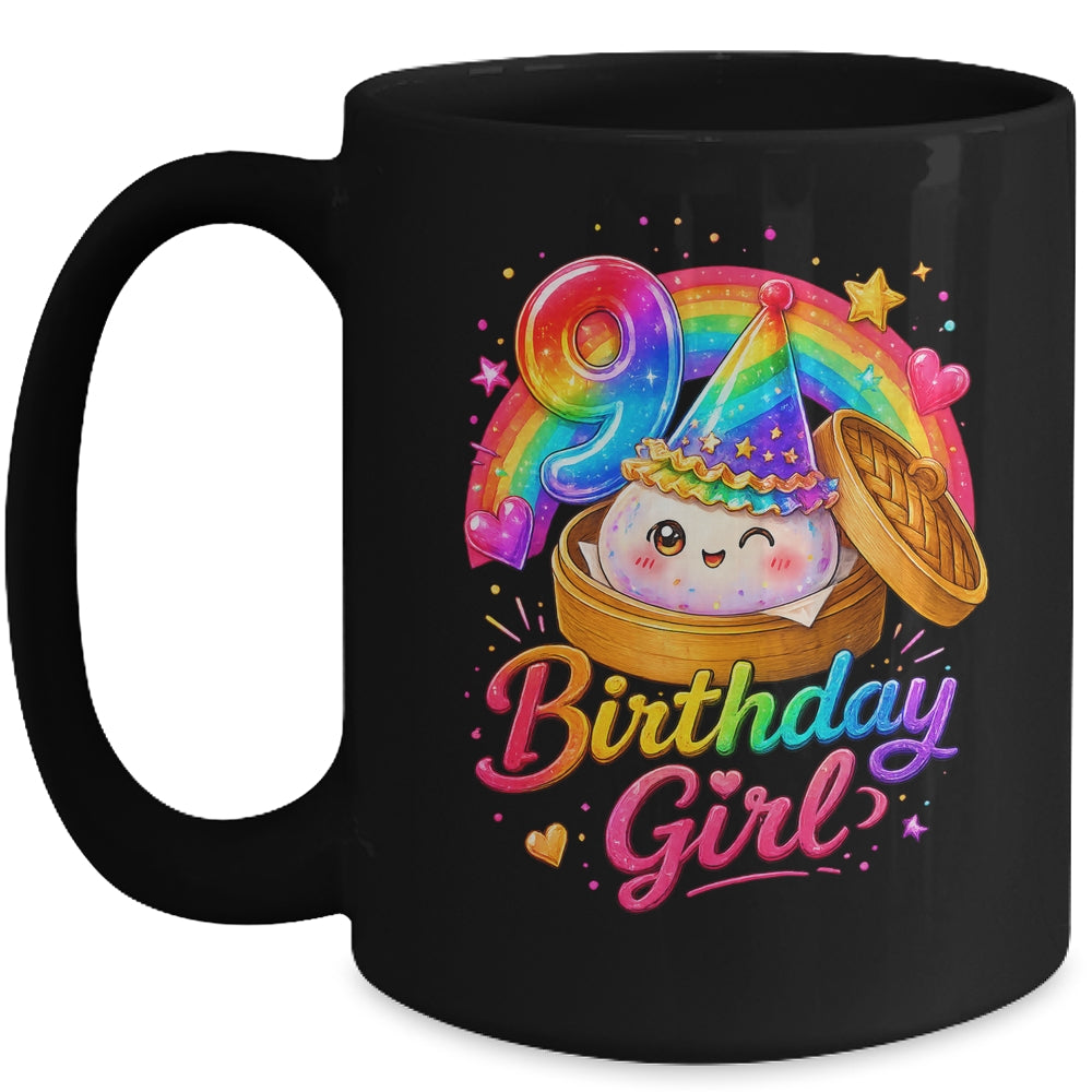 9Th Birthday Girl Dumpling Kawaii Pastel Anime 9 Years Old Mug | teecentury