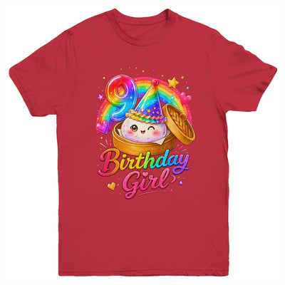 9Th Birthday Girl Dumpling Kawaii Pastel Anime 9 Years Old Youth Shirt | teecentury