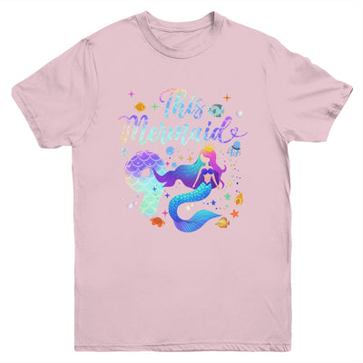 9 Year Old This Mermaid Is 9th Birthday Girl Daughter Party Youth Shirt | teecentury