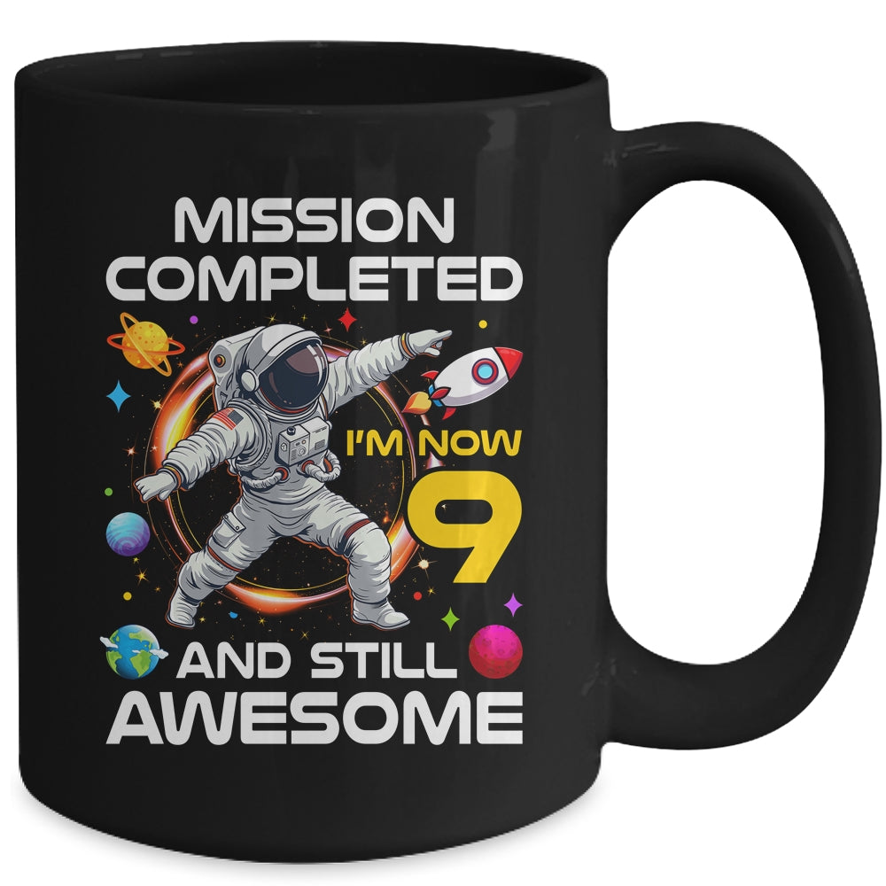 9th Birthday Astronaut 9 Years Old Outer Space Birthday Mug | teecentury