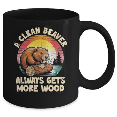 A Clean Beaver Always Gets More Wood Funny Adult Joke Men Mug | teecentury
