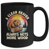 A Clean Beaver Always Gets More Wood Funny Adult Joke Men Mug | teecentury