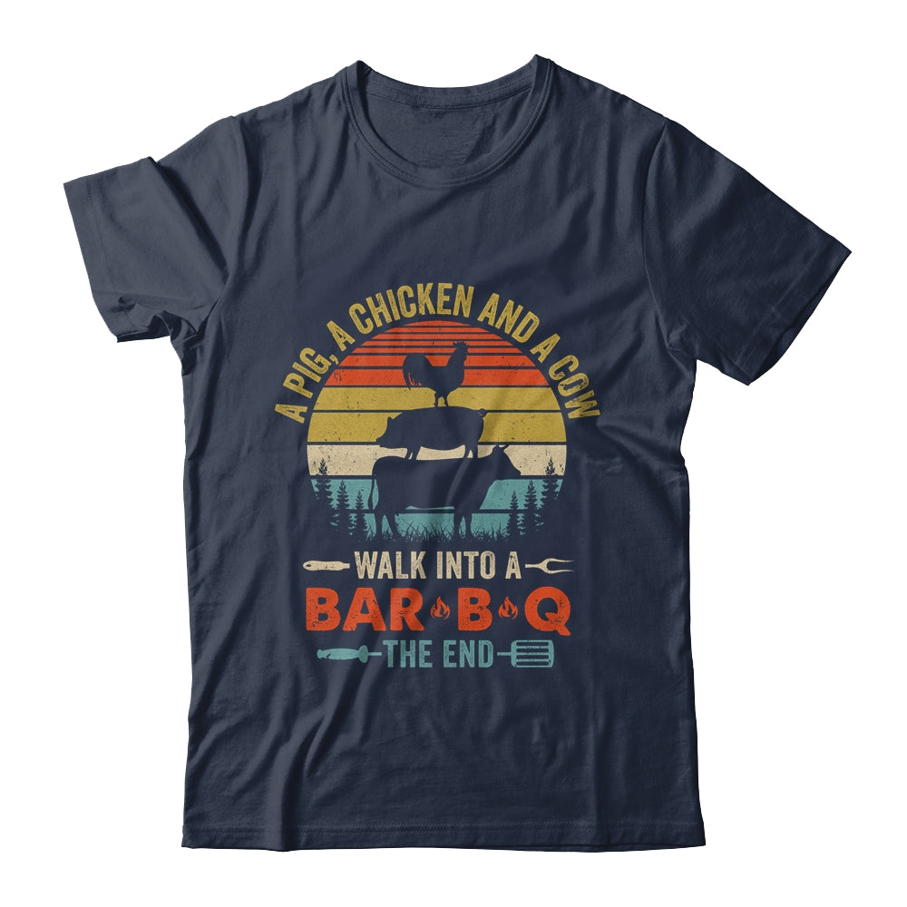 A Pig A Chicken And A Cow Grilling BBQ Barbecue Lover Shirt & Hoodie | teecentury