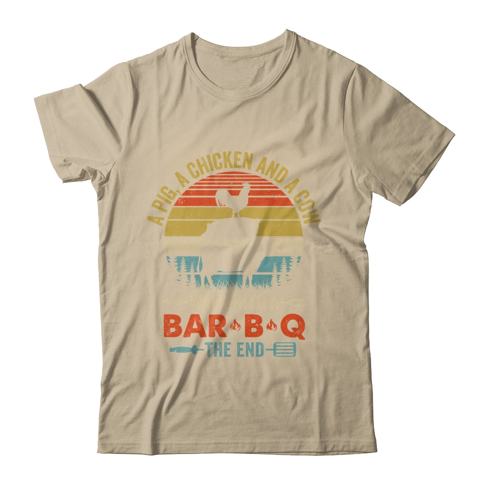 A Pig A Chicken And A Cow Grilling BBQ Barbecue Lover Shirt & Hoodie | teecentury