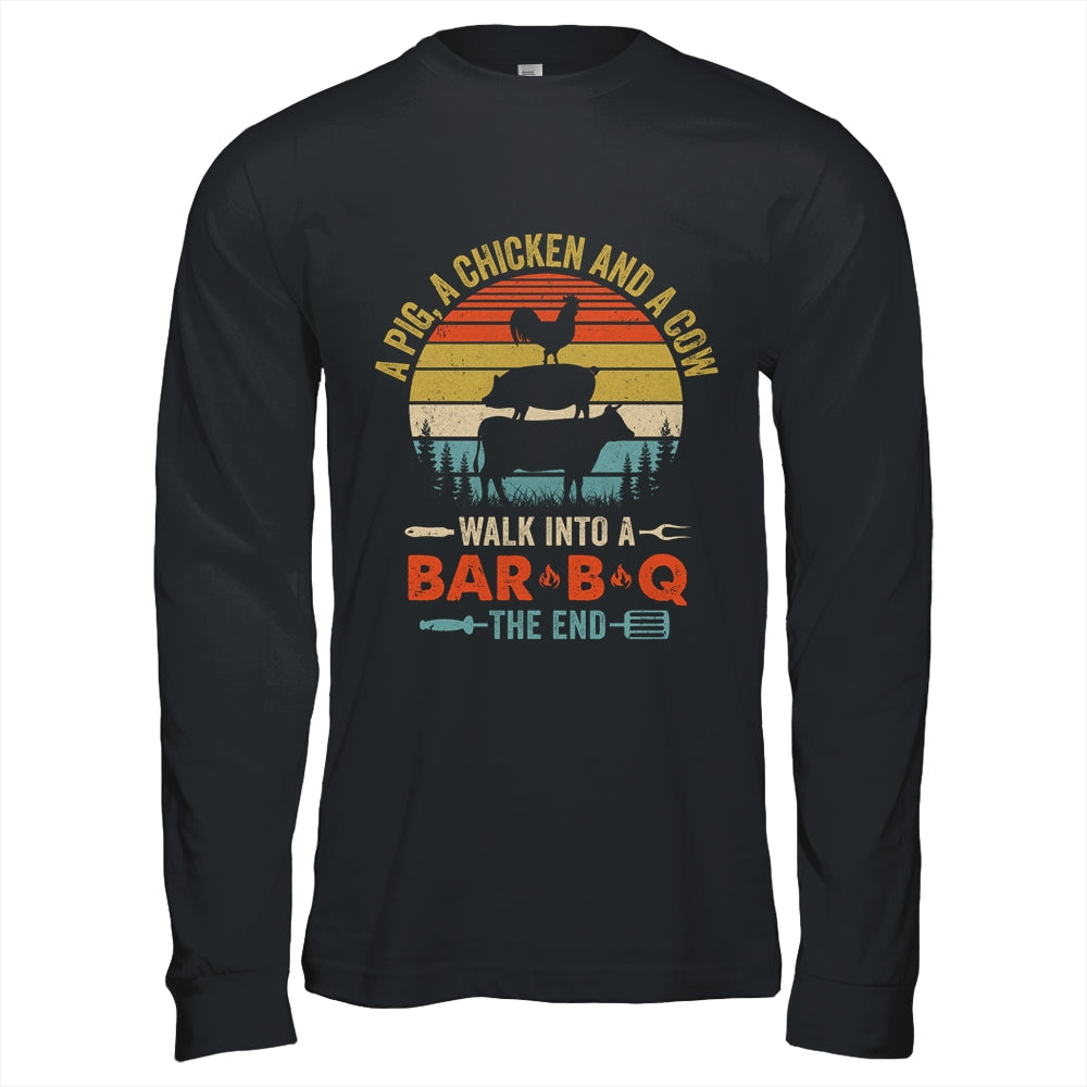 A Pig A Chicken And A Cow Grilling BBQ Barbecue Lover Shirt & Hoodie | teecentury