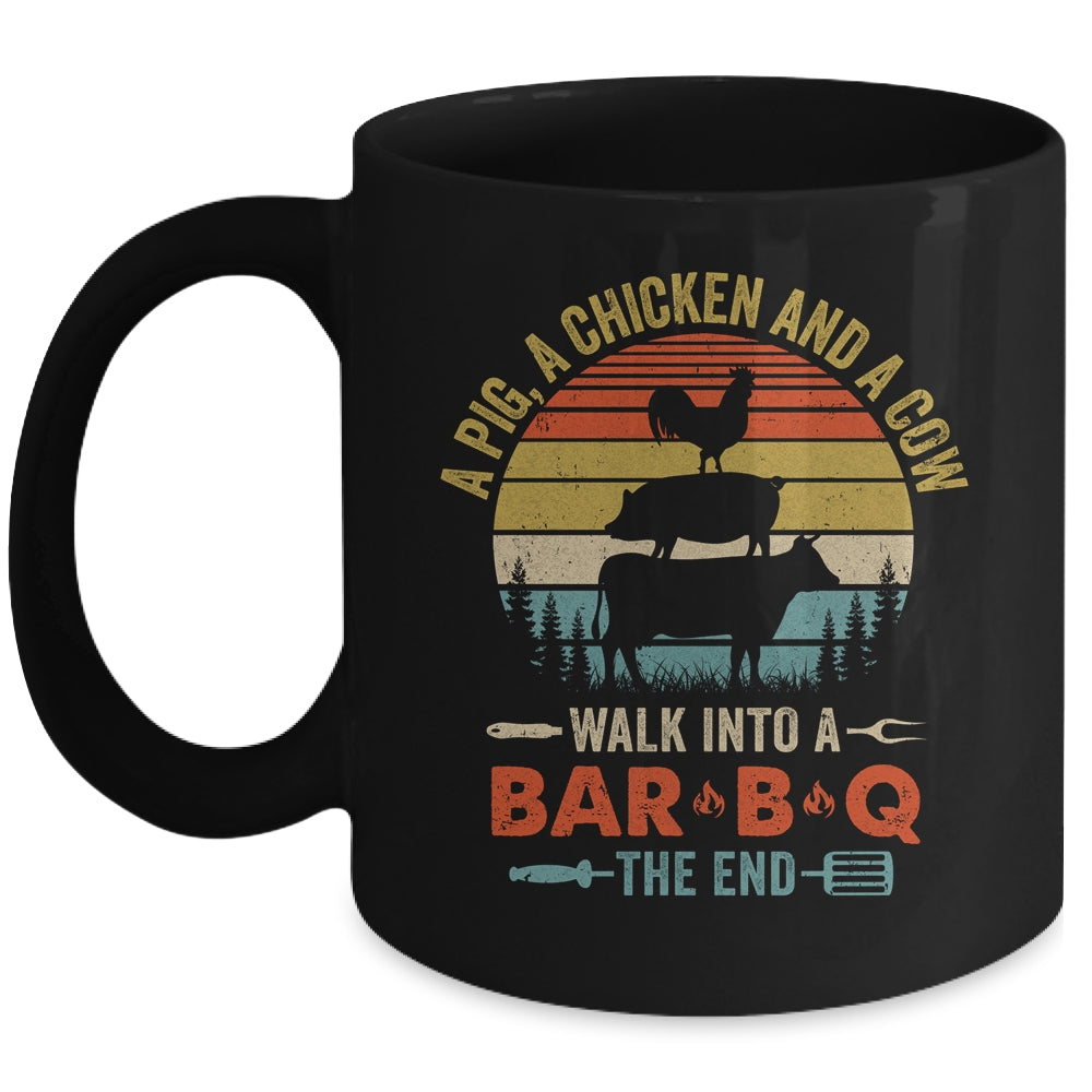 A Pig A Chicken And A Cow Grilling BBQ Barbecue Lover Mug | teecentury