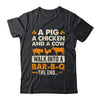 A Pig A Chicken And A Cow Grilling BBQ Lover Barbecue Shirt & Hoodie | teecentury