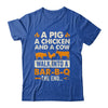 A Pig A Chicken And A Cow Grilling BBQ Lover Barbecue Shirt & Hoodie | teecentury