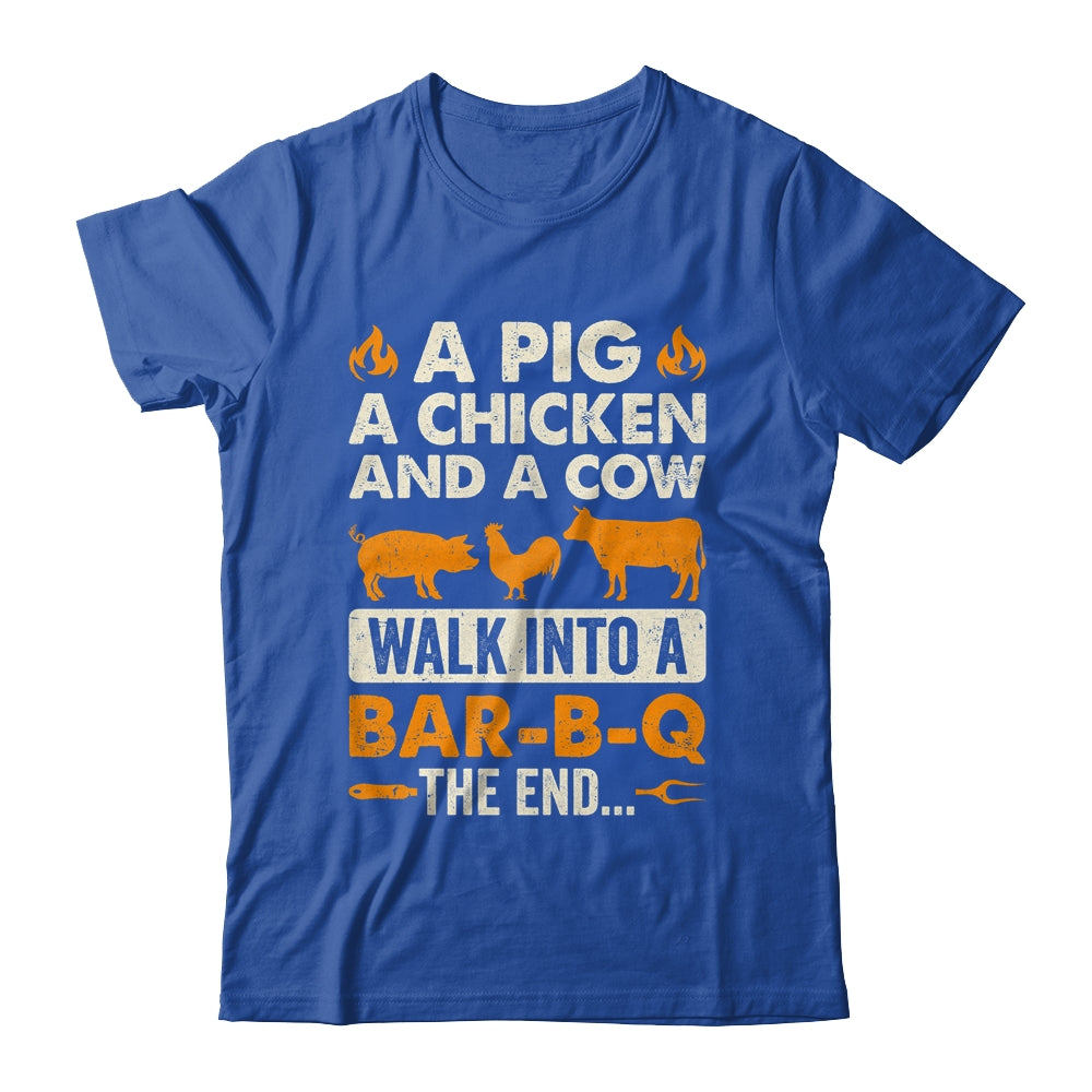 A Pig A Chicken And A Cow Grilling BBQ Lover Barbecue Shirt & Hoodie | teecentury