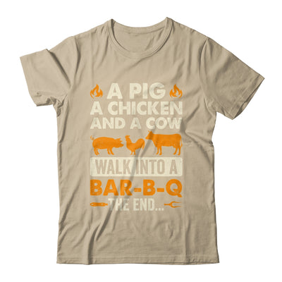 A Pig A Chicken And A Cow Grilling BBQ Lover Barbecue Shirt & Hoodie | teecentury