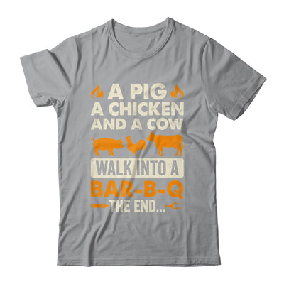 A Pig A Chicken And A Cow Grilling BBQ Lover Barbecue Shirt & Hoodie | teecentury