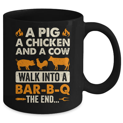 A Pig A Chicken And A Cow Grilling BBQ Lover Barbecue Mug | teecentury