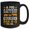 A Pig A Chicken And A Cow Grilling BBQ Lover Barbecue Mug | teecentury