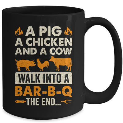 A Pig A Chicken And A Cow Grilling BBQ Lover Barbecue Mug | teecentury