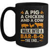 A Pig A Chicken And A Cow Grilling BBQ Lover Barbecue Mug | teecentury