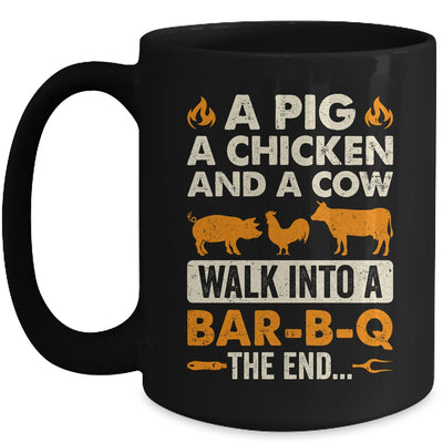 A Pig A Chicken And A Cow Grilling BBQ Lover Barbecue Mug | teecentury