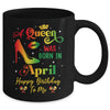 A Queen Was Born In April Jamaica Birthday Girl Party Mug | teecentury