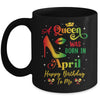 A Queen Was Born In April Jamaica Birthday Girl Party Mug | teecentury