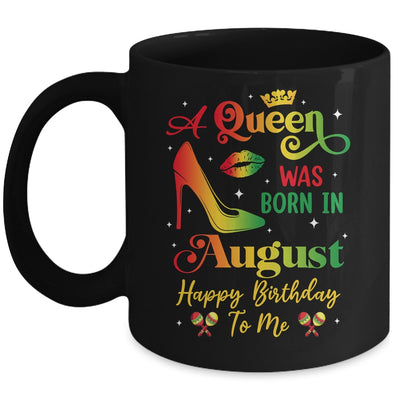 A Queen Was Born In August Jamaica Birthday Girl Party Mug | teecentury