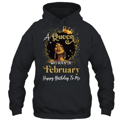 A Queen Was Born In February Black Girl Birthday Afro Woman Shirt & Tank Top | teecentury