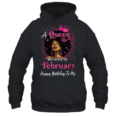 A Queen Was Born In February Black Girl Birthday Afro Women Shirt & Tank Top | teecentury