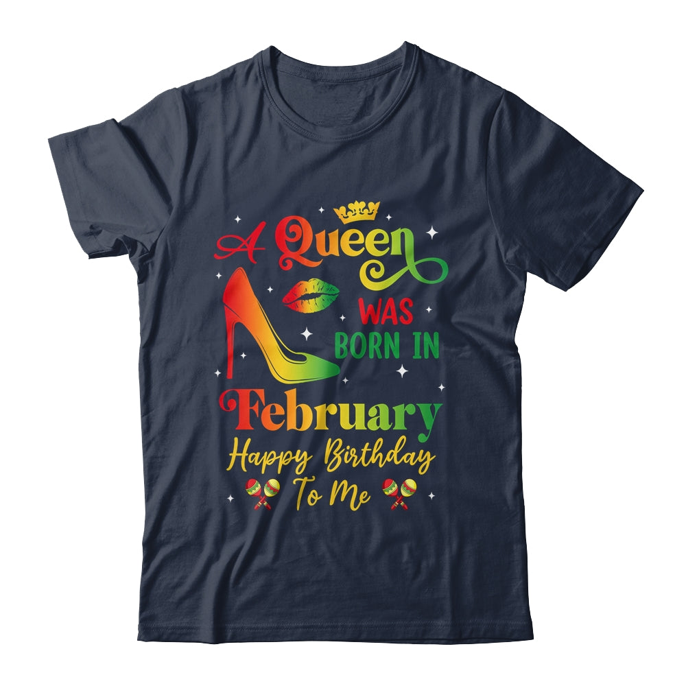 A Queen Was Born In February Jamaica Birthday Girl Party Shirt & Tank Top | teecentury