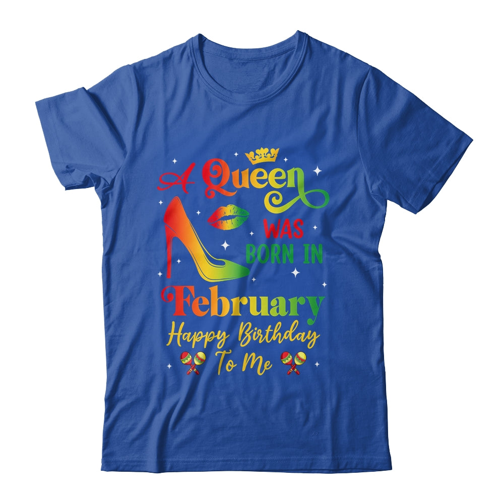 A Queen Was Born In February Jamaica Birthday Girl Party Shirt & Tank Top | teecentury