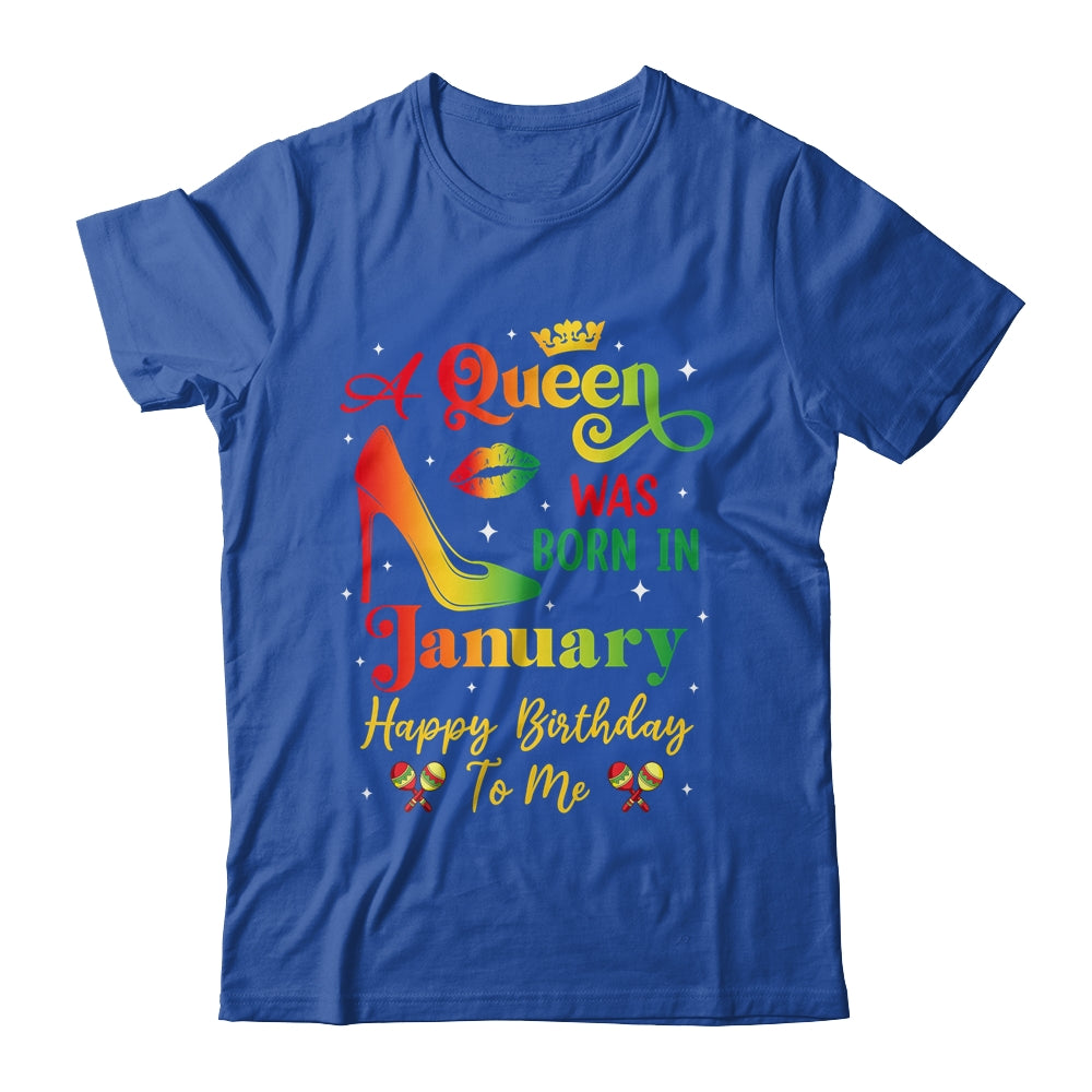 A Queen Was Born In January Jamaica Birthday Girl Party Shirt & Tank Top | teecentury