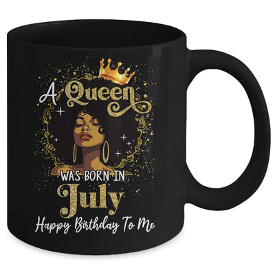 A Queen Was Born In July Black Girl Birthday Afro Woman Mug | teecentury