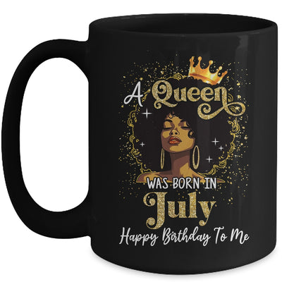 A Queen Was Born In July Black Girl Birthday Afro Woman Mug | teecentury