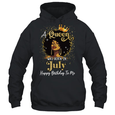 A Queen Was Born In July Black Girl Birthday Afro Woman Shirt & Tank Top | teecentury