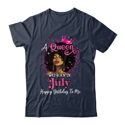 A Queen Was Born In July Black Girl Birthday Afro Women Shirt & Tank Top | teecentury