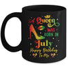 A Queen Was Born In July Jamaica Birthday Girl Party Mug | teecentury