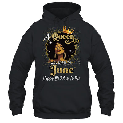 A Queen Was Born In June Black Girl Birthday Afro Woman Shirt & Tank Top | teecentury